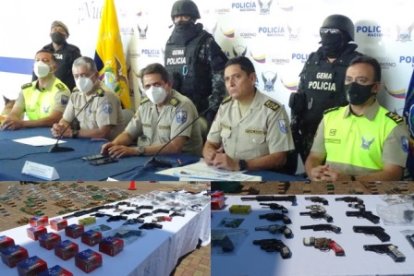 La cúpula del Comando Policial Zona 8 mostró evidencias de los operativos.