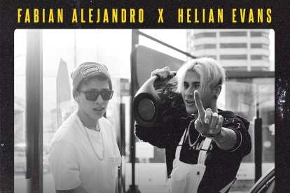 Fabián Alejandro y Helian Evans en la promoción de su más reciente canción llamada 'Actitud'