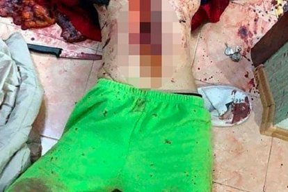 Así fue hallada la madre.