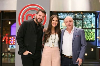 Junto a Quique Sempere y Jorge Rausch, jurado de la primera temporada de MasterChef.