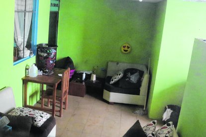 En esta sala se dio la entrevista, el 23 de octubre. Allí mismo murieron los hijos de Lissa Caiza.