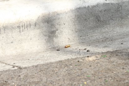 En una de las esquinas quedaron los restos de los proyectiles.