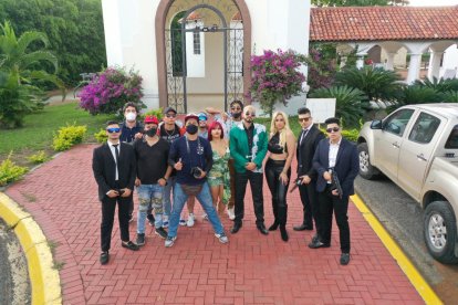 Soraya Guerrero en la grabación del video de presentación de la nueva temporada de Calientitos