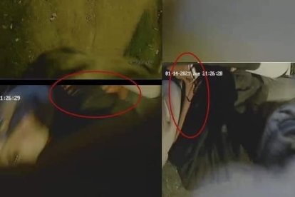 El rostro del hombre quedó grabado en los últimos segundos de la cinta.