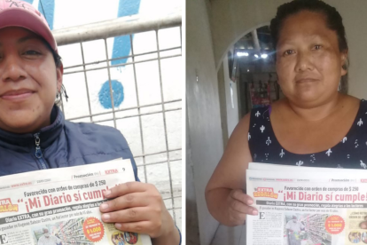 María Calapaqui González (i) y Geoconda Vasculí (d) ganadoras de EXTRA REGALÓN.