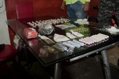 La droga hallada dentro del inmueble.