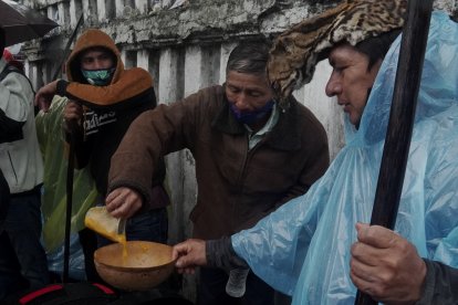 Los indigenas llegaron desde Pastaza.