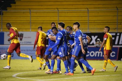 Sebastián Rodríguez marcó el gol del empate de Emelec en su visita al Aucas.