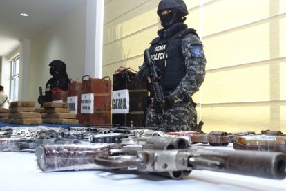 Armas incautadas a los antisociales que hoy guardan prisión.