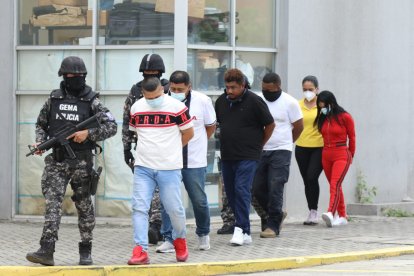 Presentación de detenidos en el Cuartel Modelo.
