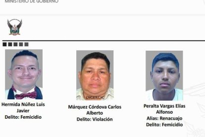 Luis Hermida y Elías Peralta constan en la lista de los Más Buscados por violencia de género.