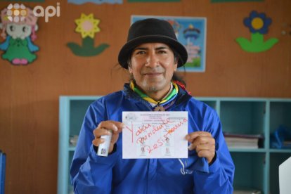 Yaku Pérez optó por el voto nulo.