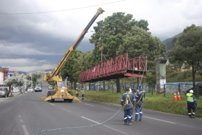 Se hicieron trabajos de desmontaje de la estructura.