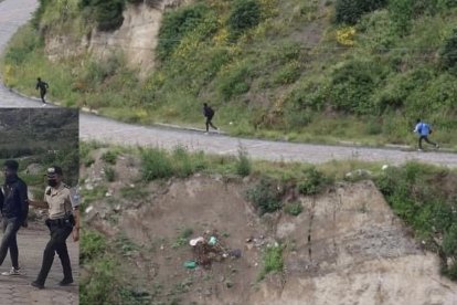 Los sujetos huyeron de la escena. Uno fue capturado por la Policía!