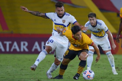 Matías Oyola fue parte del triunfo que Barcelona alcanzó ante Boca.