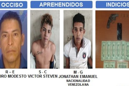 Los presuntos implicados en el asesinato.