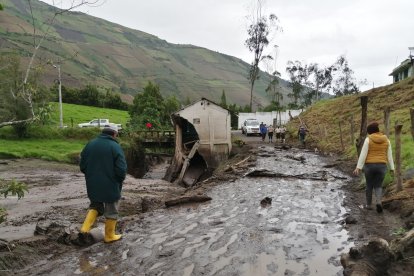 En Cotaló hay 12 casas afectadas.