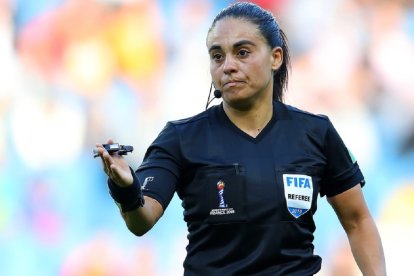 María Belén Carvajal fue la primera chilena en pitar en un partido de varones.