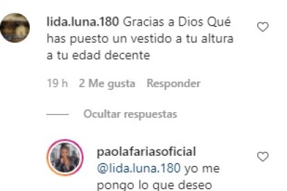 Paola respondió a varios usuarios.