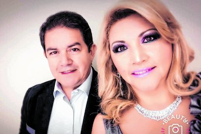 La artista y su esposo.