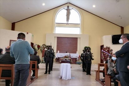 Las honras fúnebres de Jorge Chiliguano se hicieron en el sur de la capital.