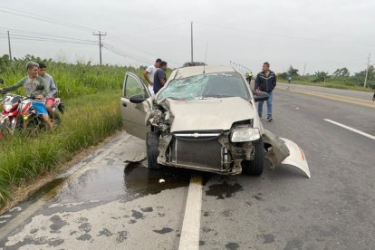 El auto involucrado en el siniestro.
