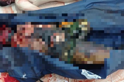 Los cuerpos de algunos de los internos fallecidos.