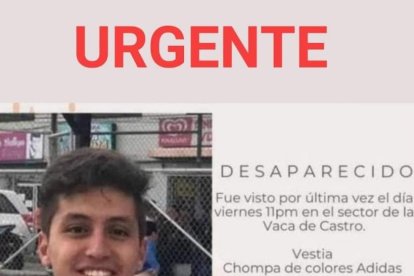 Familia de la víctima reportó su desaparición el sábado en la tarde.