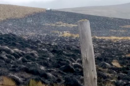 Una vista panorámica de la desolación en el área afectada.