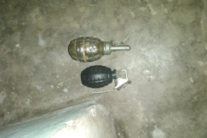 Estas granadas fueron encontradas en un operativo en el suburbio porteño.