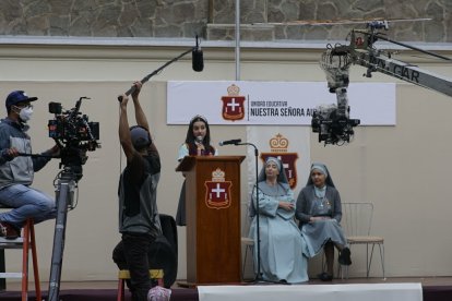 La cinta se rodó en un emblemático colegio del centro de Quito.