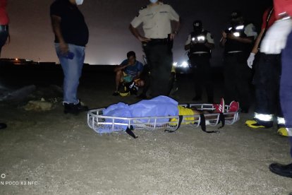 El cadáver del infortunado pescador