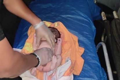 El recién nacido fue atendido por paramédicos en el sitio del hallazgo