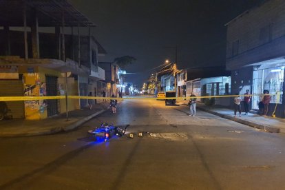 Jonathan Sandoval Aldaz se  movilizaba en esta moto cuando fue atacado por sicarios.