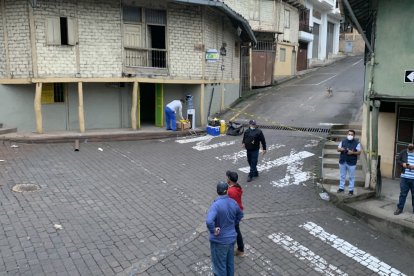 El centro de Zaruma ha sido despejado en casi su totalidad.
