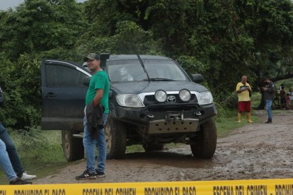 Danny Leonardo García Jaime fue acribillado en esta camioneta.