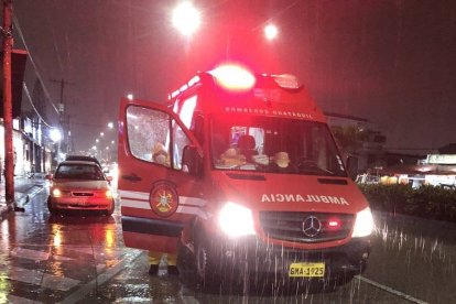 Un transeúnte fotografió la escena del atropellamiento del pasado miércoles.