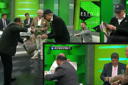 EXTRA en Esto es fútbol, donde Vitp Muñoz, Carlos Víctor Morales, Pocho Harb, Wachito Sánchez, veían como Ufredo Borbor debutaba como canillita.