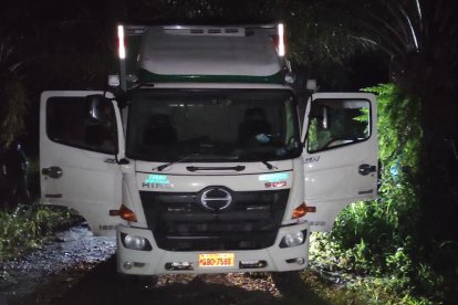 Uno de los camiones recuperados.