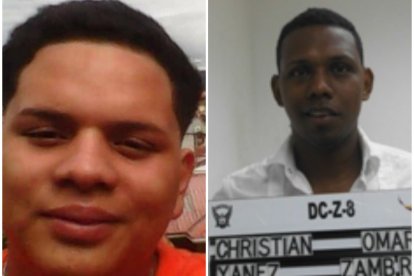 Los supuestos sicarios Gabriel Cárdenas y Christian Yánez.