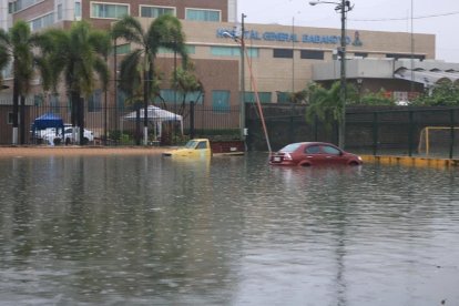 Otra zona afectada por el temporal de anoche.