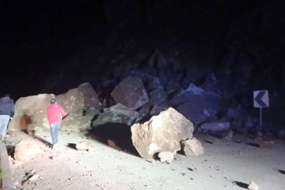 Así quedó el sector del derrumbre.