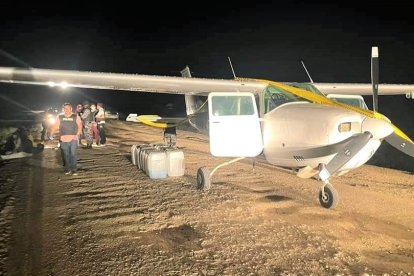 La avioneta aterrizó en una zona rural de la parroquia Chanduy.