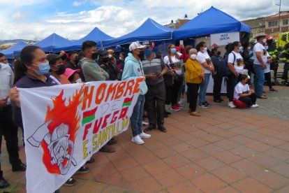 El recibimiento a la meta que se puso en el recorrido.