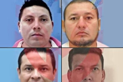 Carlos David Velázquez Mero, José Adalberto Alcívar Quiroz, Óscar Daniel Fuentes Vera y José Julián Fuentes Zambrano.
