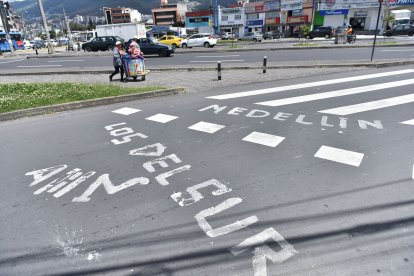 Este mensaje está ubicado en la avenida El Inca, en el norte de la capital.