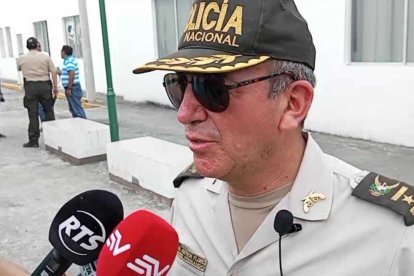 Javier Buitrón, comandante de la Policía de Esmeraldas.