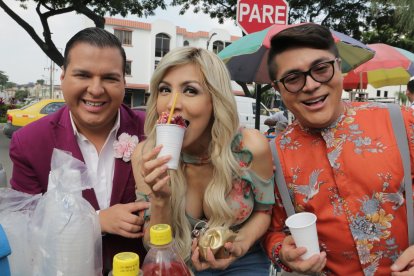 Miguel Cedeño, Jasú Montero y Mauricio Altamirano, un día que nunca lo olvidarán.