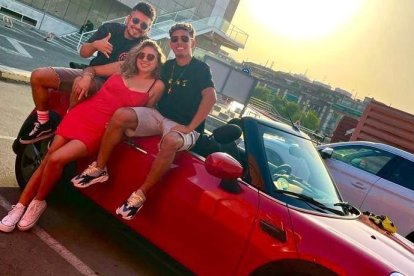 Jeremy Sarmiento aprovechó sus vacaciones para visitar a sus familiares en España.