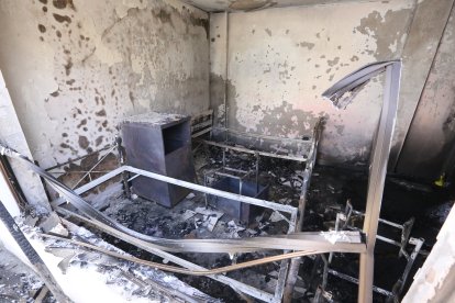 Todos los cuartos de las Unidades de Policía Comunitaria quedaron chamuscados.